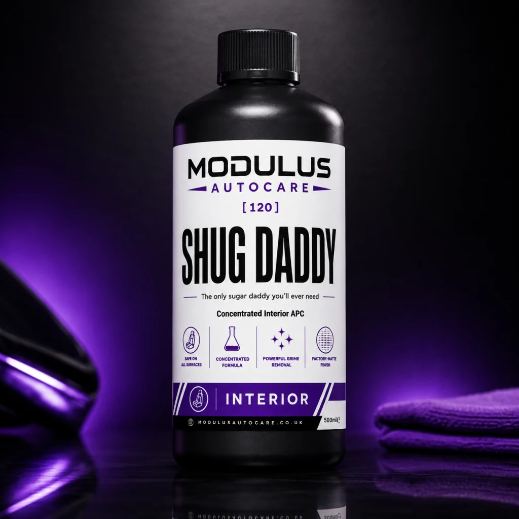 Shug Daddy automotive interior cleaner in use