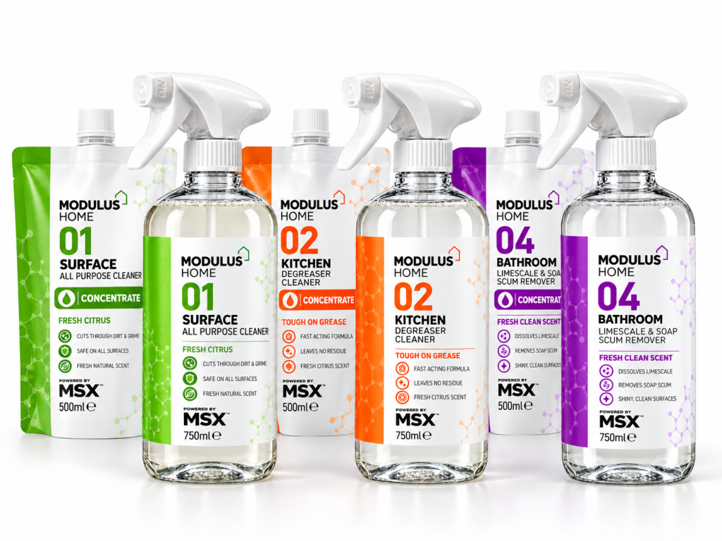 Modulus Home Starter Kit with 01 Surface, 02 Kitchen and 04 Bathroom bottles and refills
